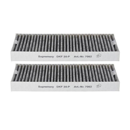 Supremery 2x Aktivkohlefilter für Miele DKF 35-P Geruchsfilter. Rechteckige, schwarze Filter zur Geruchsbindung im Umluftbetrieb.