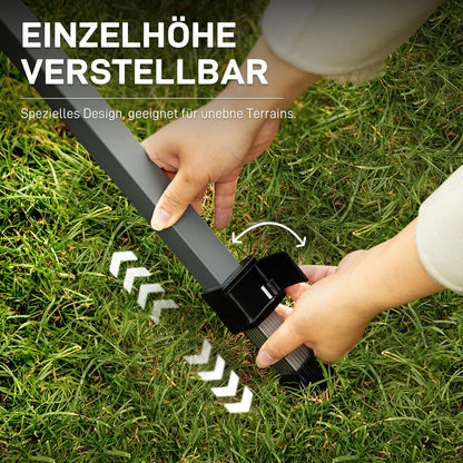 EVER ADVANCED Campingtisch Alu Klappbar - 120x70cm Dunkelgrau
