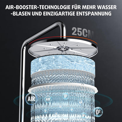 Rainsworth Duschsystem mit Regendusche – Chrom, 25 cm