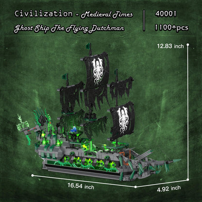 JMBricklayer Flying Dutchman Piratenschiff Bausteine - 40001