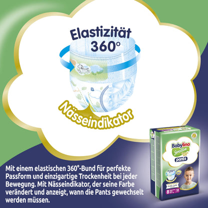 Babylino Sensitive Pants Windeln Grösse 8 XXL (20+ kg), 84 Stück