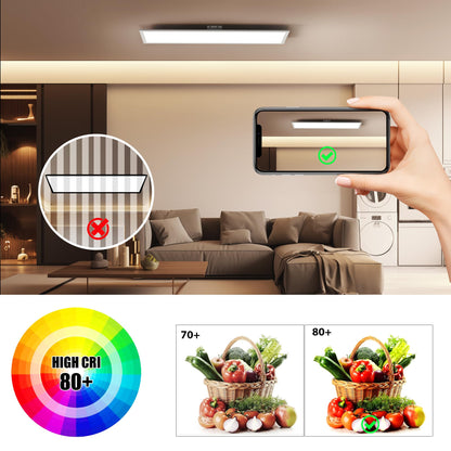 OTREN LED Deckenpanel 100x25cm Dimmbar - Fernbedienung