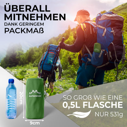Alpenwert Isomatte Outdoor Luftmatratze aufblasbar Grün