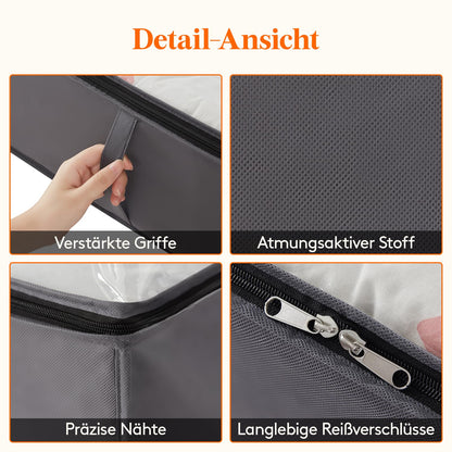 Lifewit Unterbettkommode 95L, faltbare Aufbewahrungsbox, 6er-Set, grau