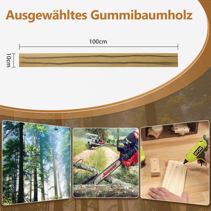 ZMH LED Wandleuchte Holz 100CM – Warmweiss innen