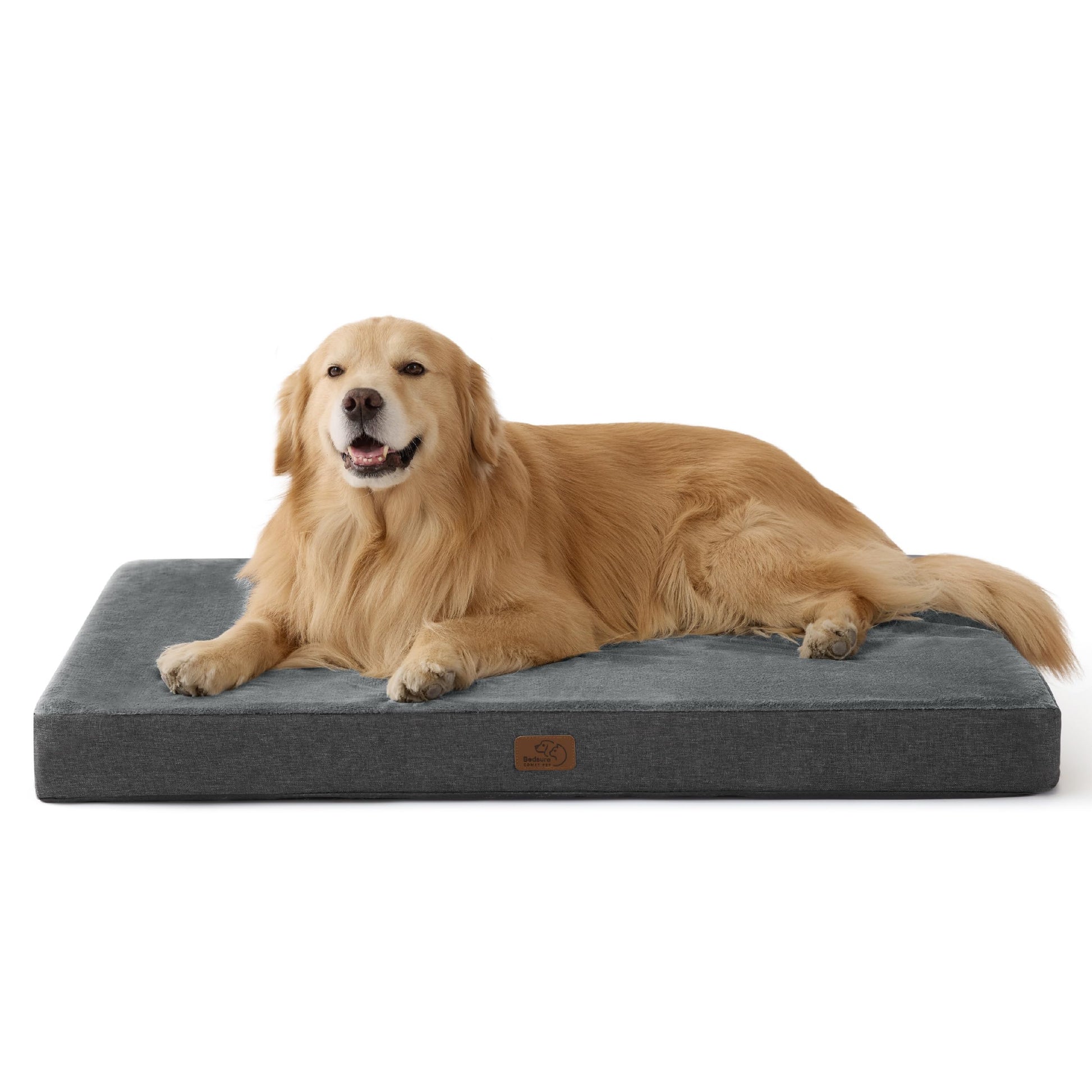 BEDSURE Orthopädisches Hundebett grosse Hunde 104x74 cm dunkelgrau, Memoryschaum, waschbarer Bezug