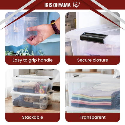 Iris Ohyama New Top Box NTB-30 Aufbewahrungsboxen 30 L, 6er-Set