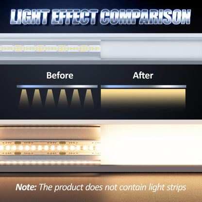 LASLUX LED Profil U-Form – Aluprofil 2m 19,7x10 mm