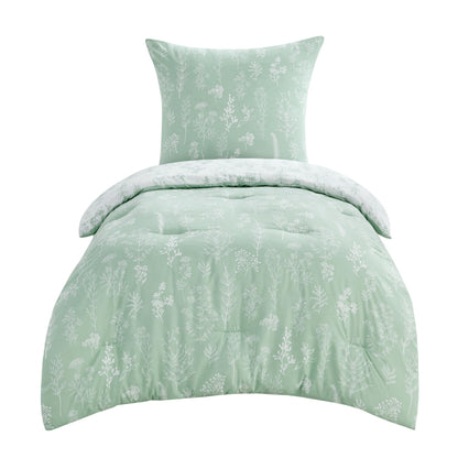 BEDSURE Bettdecke-Set 135x200 cm mit Kissenbezug 80x80 cm, Mintgrün