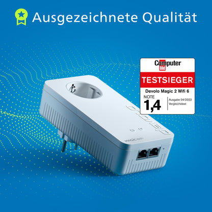 devolo Magic 2 WiFi 6 WLAN Powerline Erweiterungsadapter - Weiss