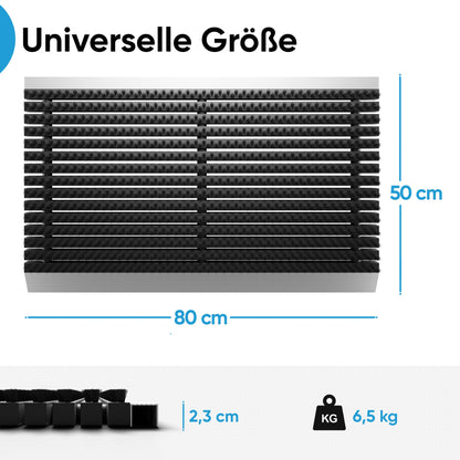 Alu Schmutzfangmatte Aussen Bürsten – Schwarz 50x80 cm