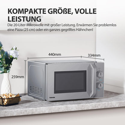 Toshiba MW2-MG20PF(SL) Mikrowellenherd Grill & Kombi – Silber