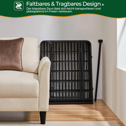 Yaheetech Welpenauslauf Freilaufgehege – 80cm 8-teilig faltbar