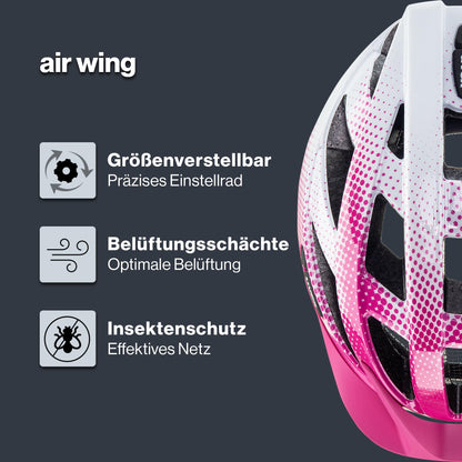 Uvex air wing Fahrradhelm pink-weiss 52-57 cm für Damen und Herren