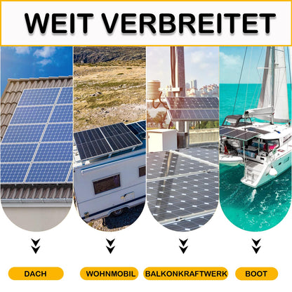 Sorlpv PV Halterung Montageset für 4 Solarmodule, 30–35 mm, schwarz