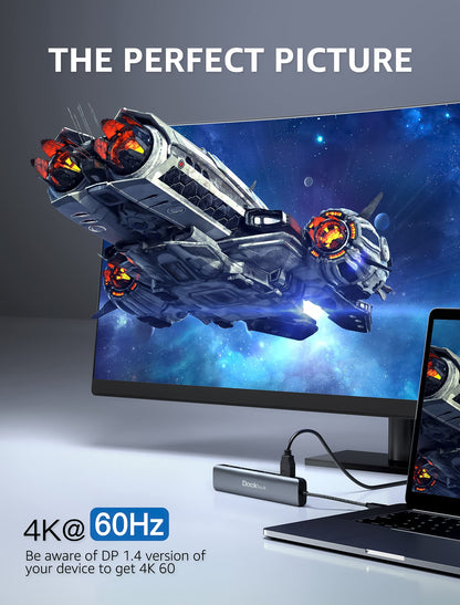 Dockteck DD0003 USB-C Hub 7-in-1 mit 4K HDMI, Ethernet und 100W PD