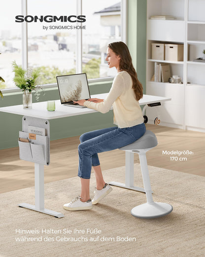 SONGMICS OSC008G01 Stehhocker - grau, höhenverstellbar, neigbar