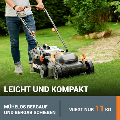 WORX WG779E.1 Akku-Rasenmäher - 34 cm Schnittbreite