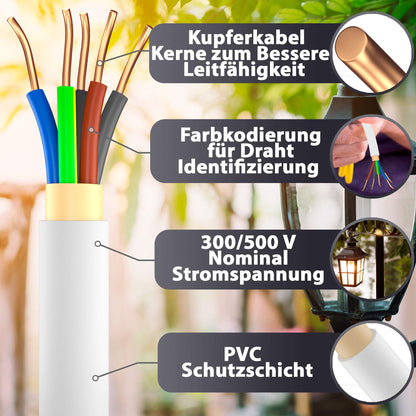 MAS Premium Feuchtraumkabel NYM-J Mantelleitung - 5x6 mm², 20m