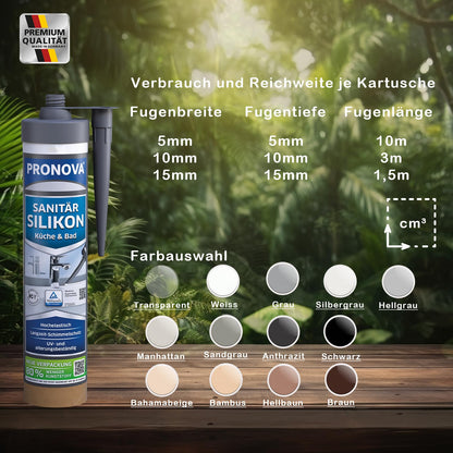 Pronova Premium Sanitär Silikon Kartusche - Bambus 280ml