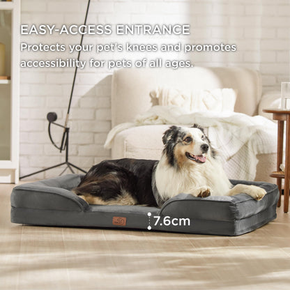 BEDSURE Orthopädisches Hundebett für Grosse Hunde – Dunkelgrau, 106x80 cm