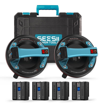 Seesii S20 PRO Akku-Saugheber für Fliesen, 2er-Set, 200 mm, 270 kg, LCD-Anzeige