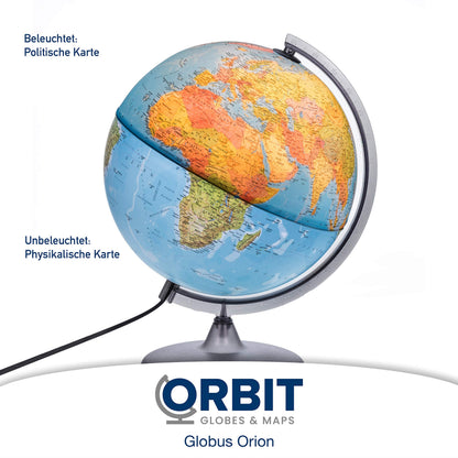 ORBIT GLOBES & MAPS Leuchtglobus 30 cm mit LED-Beleuchtung, deutsch