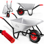 GARDEBRUK® Schubkarre Garten Bauschubkarre – 100L verzinkt Luftreifen. Zum Transport von Garten- und Baumaterial.