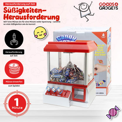 GOODS+GADGETS Candy Grabber Süssigkeiten-Greifautomat rot