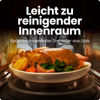 Chefman Mikrowelle 20L 800W mit grosser Digitalanzeige