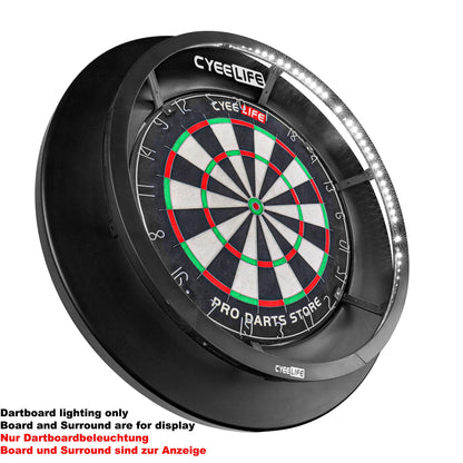 CyeeLife Dartleuchte 360° LED für Stahl-Dartscheibe - Schwarz