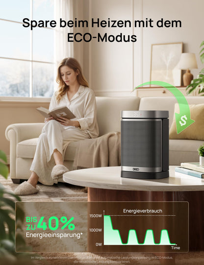Dreo Heizlüfter Heater314S, 1500 W PTC Keramik mit WLAN und Thermostat