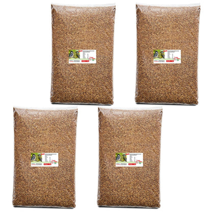 Pauls Mühle Mehlwürmer getrocknet Premium Tierfutter – 20 kg. Gelbbraune, längliche Larven; Proteinfutter für Vögel, Reptilien, Igel.