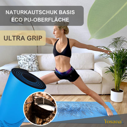 Yosana ULTRA GRIP Yogamatte Naturkautschuk – 183x68cm 4mm