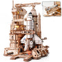 ROKR Space Shuttle LKA02 3D Holzpuzzle Modellbausatz mit Startbasis aus Holz mit Beleuchtung