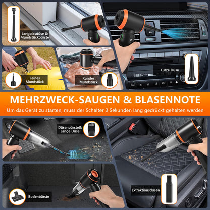 FIVAVA Akku Handstaubsauger 4-in-1, 25000 Pa, bürstenloser Motor