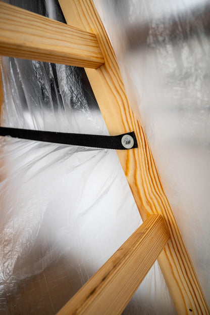 DRABEST Holz Klapp-Stehleiter - 2x5 Sprossen Beidseitig