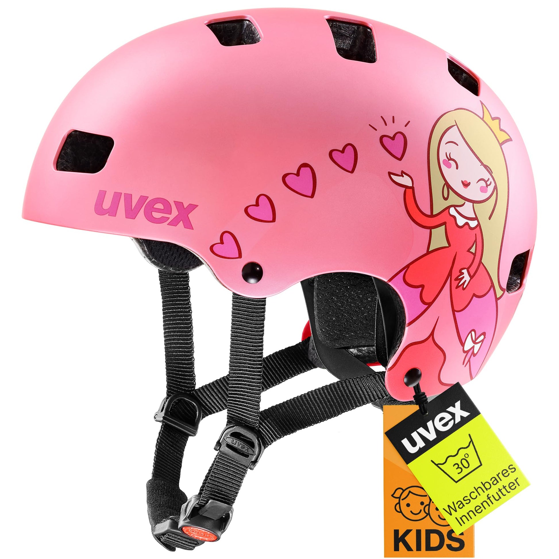 uvex Kid 3 cc Fahrradhelm für Kinder, pink matt, 51-55 cm, Hartschale mit Belüftungsöffnungen