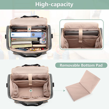 Luxja Lehrertasche Trolley – Laptoptasche mit Rollen Grau