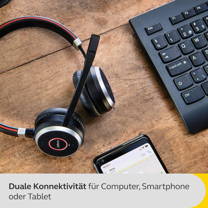 Jabra Evolve 65 SE Headset – MS Teams zertifiziert – Schwarz