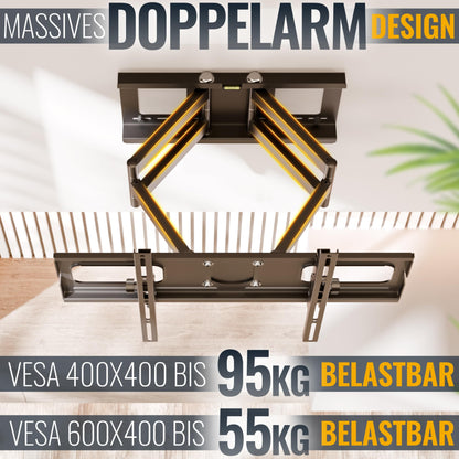 RICOO TV Wandhalterung R06 Schwenkbar 40-75 Zoll - Neigbar