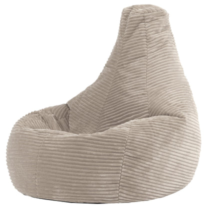 Icon Dalton Kinder Sitzsack - Flauschiger Cord Beige mit Füllung