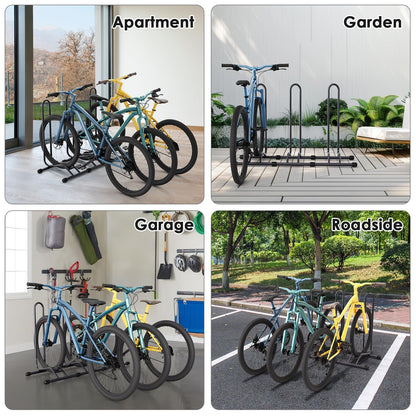 TLGREEN Fahrrad Bodenständer Set – 3 Stück, Schwarz, für bis 80mm Reifen