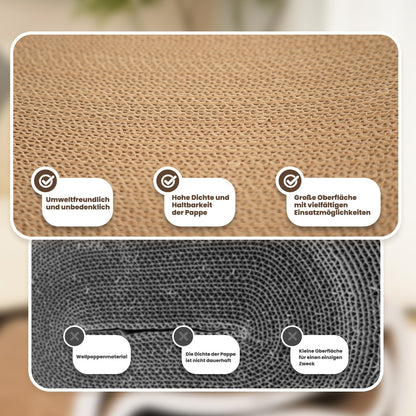 PetRhein XXL Kratzbrett für Katzen zum Spielen – Weiss