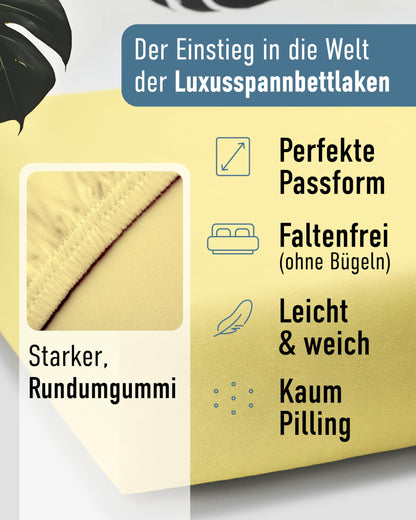 Formesse Bella Gracia Jersey Spannbettlaken Wollweiss