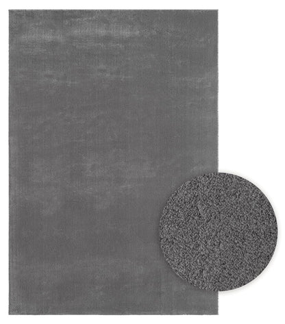 the carpet Relax Kurzflor Teppich - Anthrazit 300x400cm