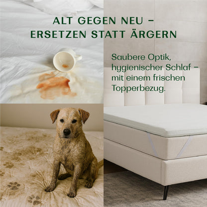 Wendre Topper Bezug 180x200 cm, 3-seitiger Reissverschluss, waschbar