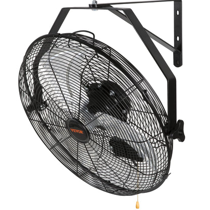 VEVOR Wandventilator 57 cm, oszillierend, IP44, 3 Stufen, schwarz