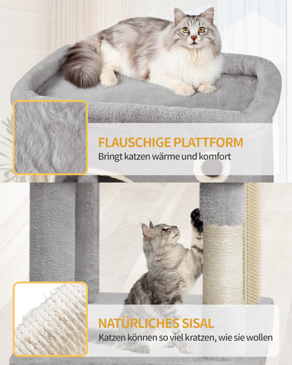 Hzuaneri MS20318LG Kratzbaum - 203 cm, Hellgrau