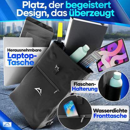 Nextcover 3in1 Fahrradtasche für Gepäckträger, wasserdicht, 25 L
